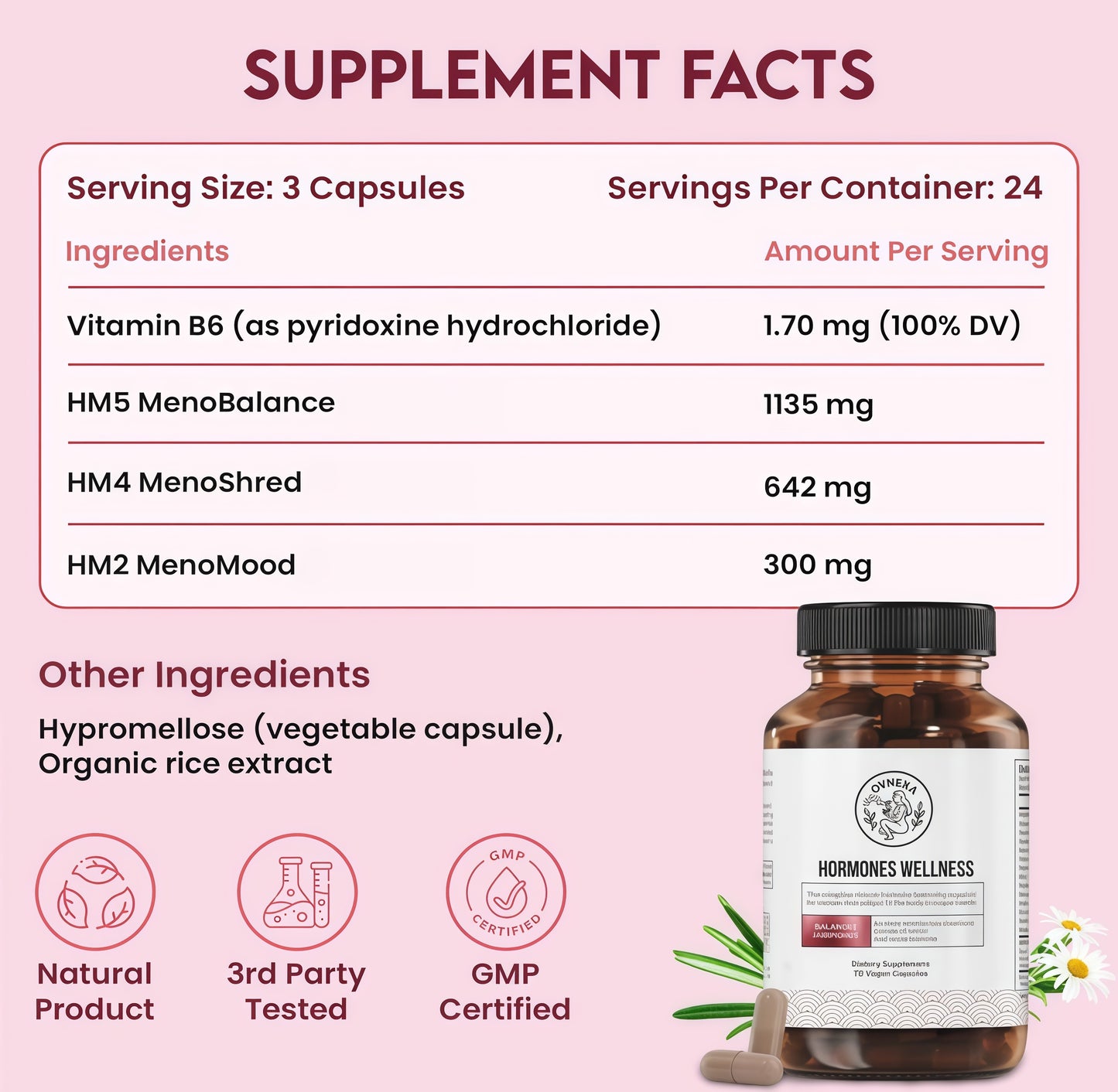 Happy Mammoth **Not AvailableHormone Harmony Natural HormonalSupport for Women, Relief forMenopause, Perimenopause, HealthyHormonal Balance, Hot Flashes.