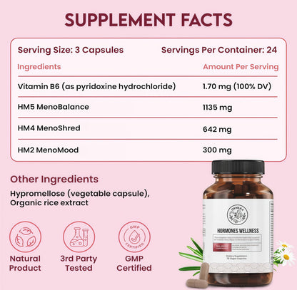 Happy Mammoth **Not AvailableHormone Harmony Natural HormonalSupport for Women, Relief forMenopause, Perimenopause, HealthyHormonal Balance, Hot Flashes.